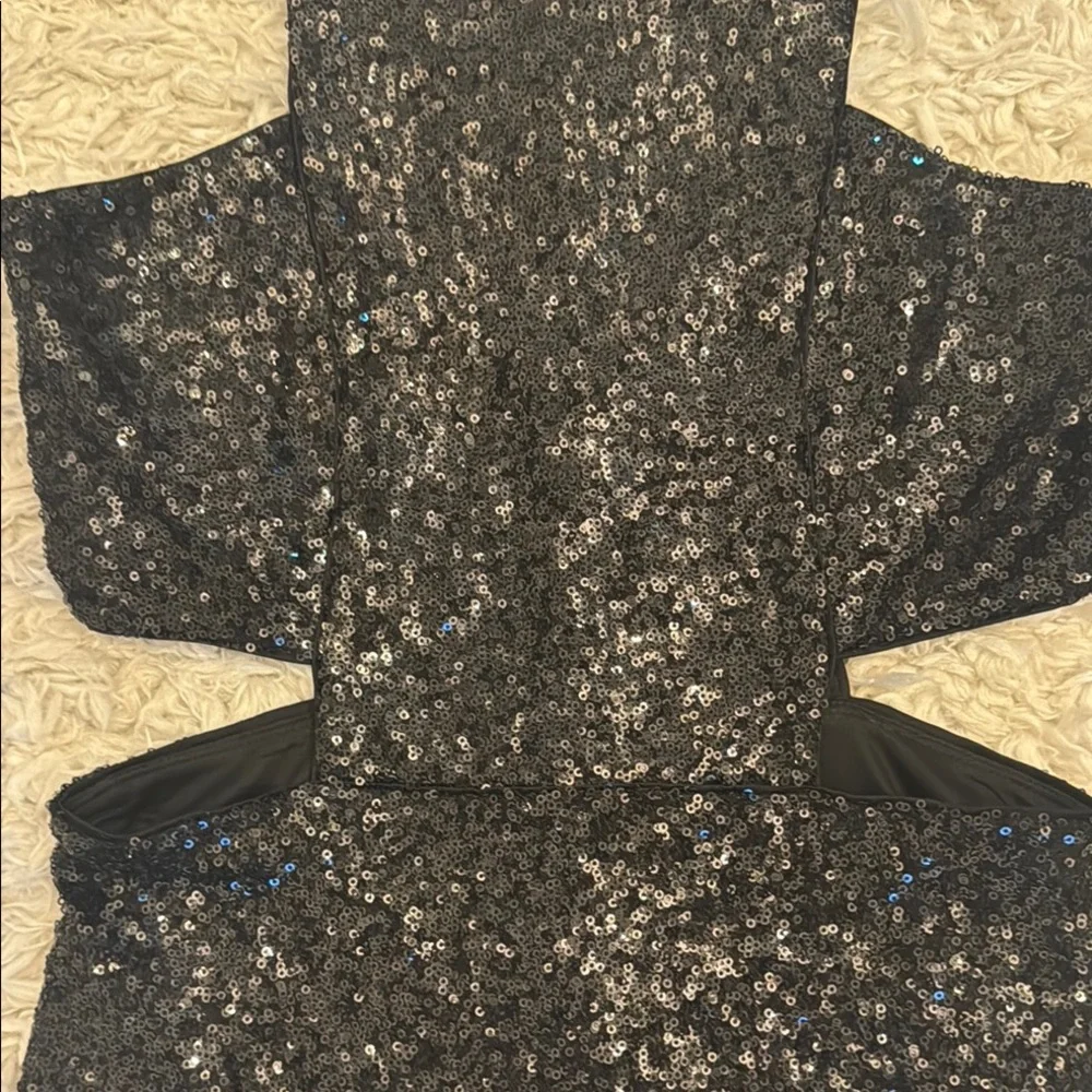 🔥🔥🔥   EXPRESS Elegant Black Sequin Dress - Picture 4 of 7